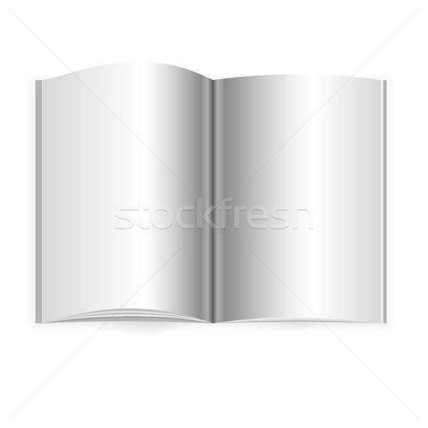 600x600 Vector Realistic Opened Book, Journal Or Magazine Mockup