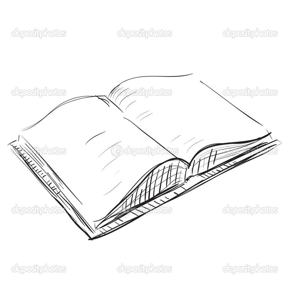 980x1024 Drawings Of Books Sketch Open Book Icon Stock Vector Chuvilo