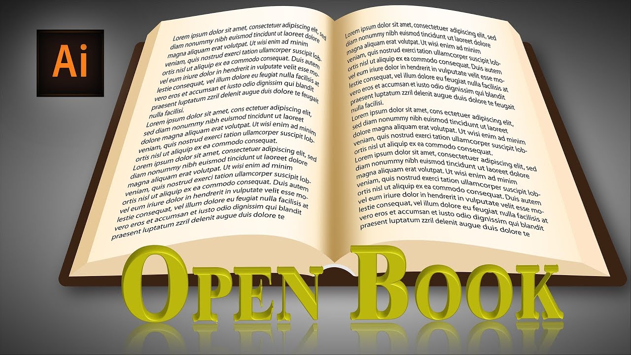 1280x720 Illustrator Book Design How To Draw An Open Book In Illustrator