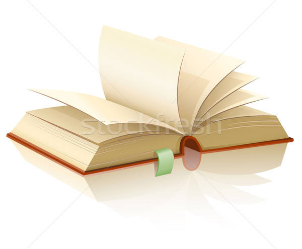 600x495 Open Book With Empty Pages Vector Illustration Loopall