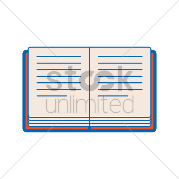 600x600 An Open Book Vector Image