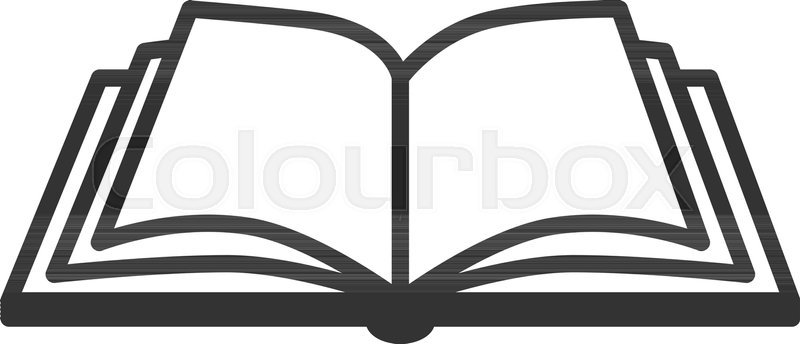 800x344 Open Book Vector Icon On A White Stock Vector Colourbox