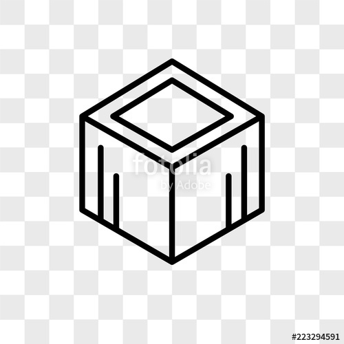 500x500 Open Box Vector Icon Isolated On Transparent Background, Open Box