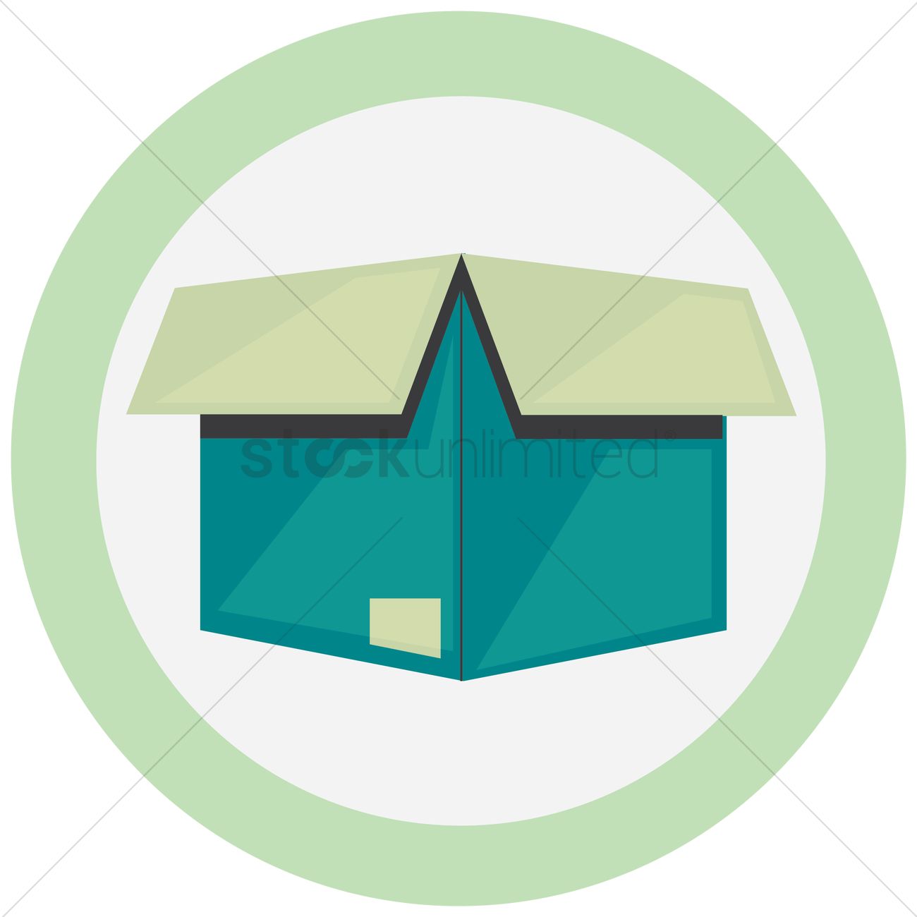 1300x1300 Open Box Vector Image
