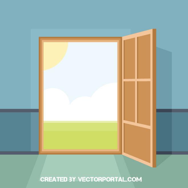 Open Door Vector At Collection Of Open Door Vector