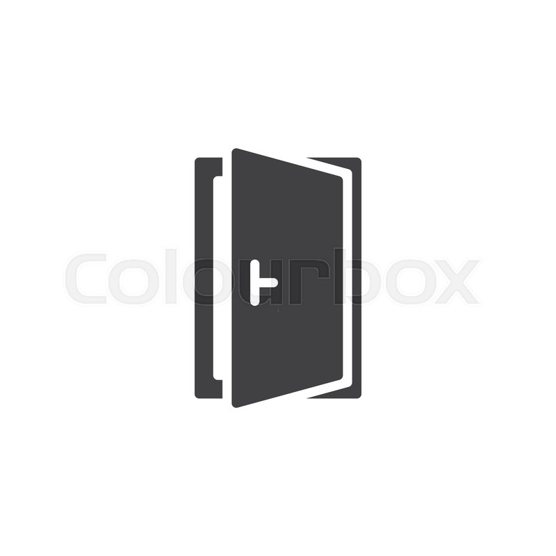 800x800 Open Door Vector Icon Filled Flat Stock Vector Colourbox