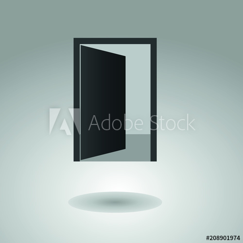 500x500 Open Door Vector Illustration Icon For Applications