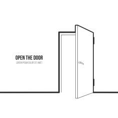 235x235 Illustration Of Open Door Vector Art Illustration Door Ideas
