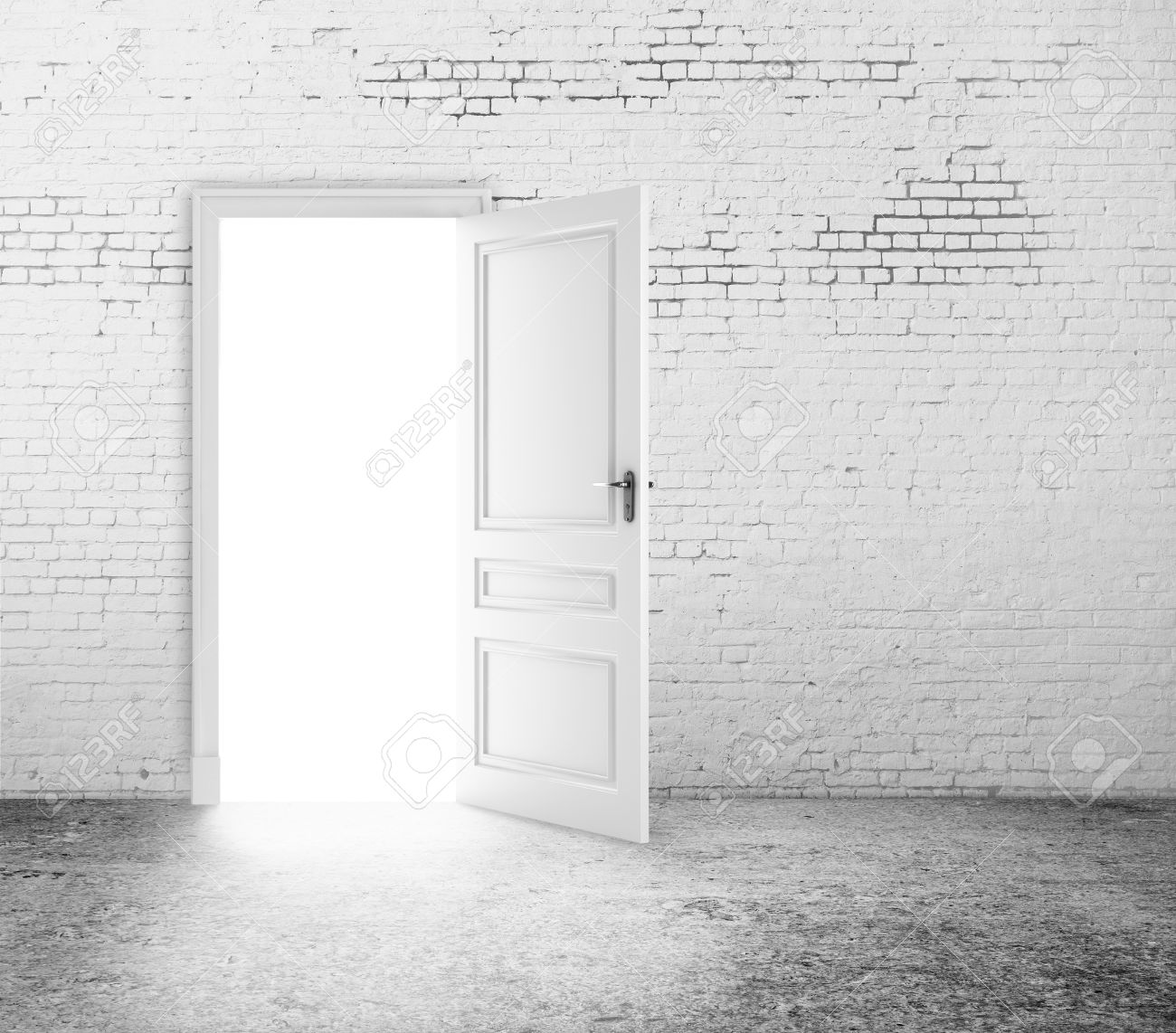 Open White Door Vector Illustration Open Door In White Brick Wall 1300x1142 Open White Door Vector Illustration Open Door In White Brick Wall