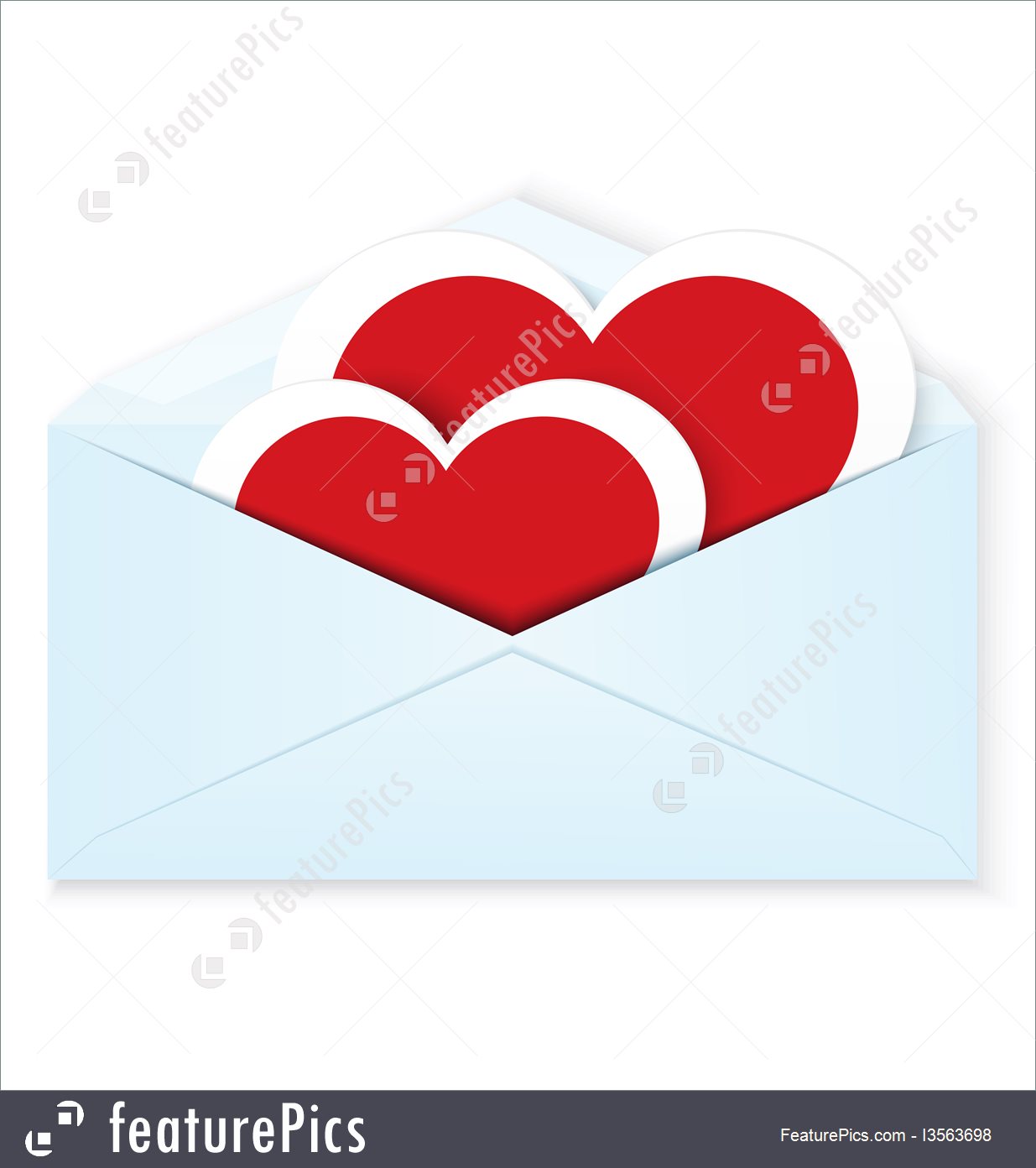 1235x1392 Heart Stickers Envelope Vector