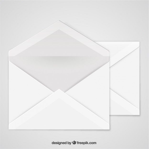 624x626 Open Envelope Free Vector Mockup Vector Free, Envelope, School
