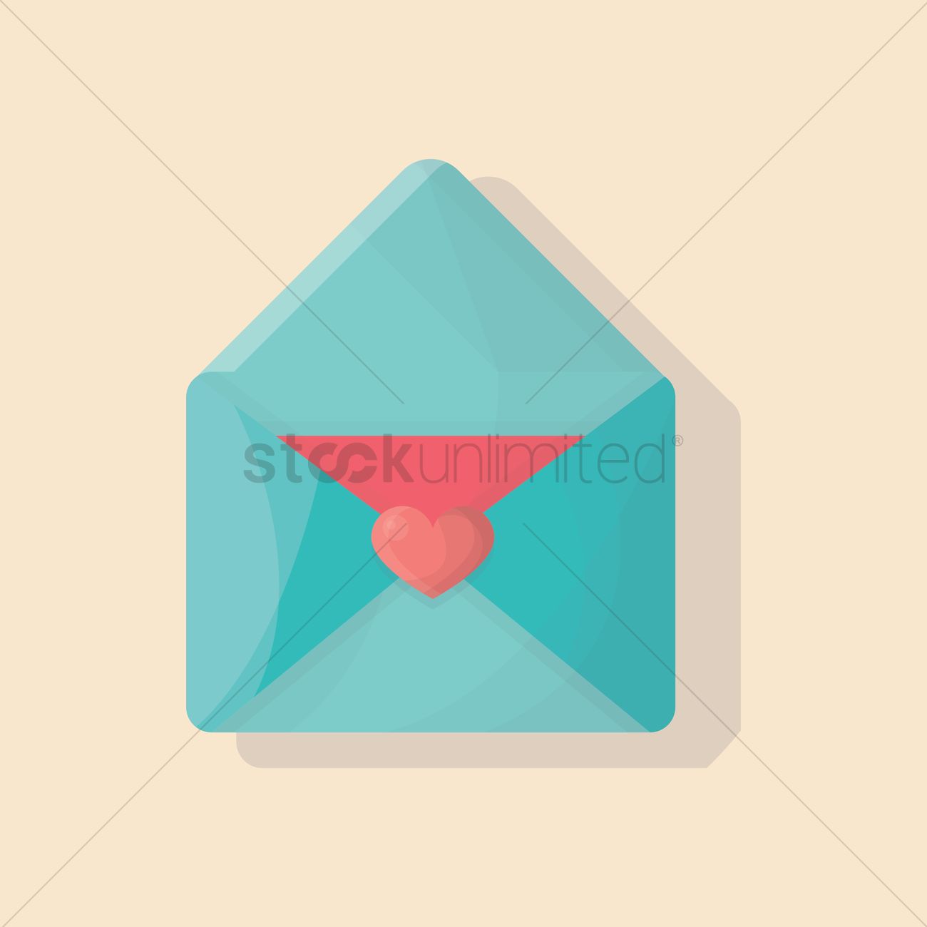 1300x1300 Open Envelope Vector Image
