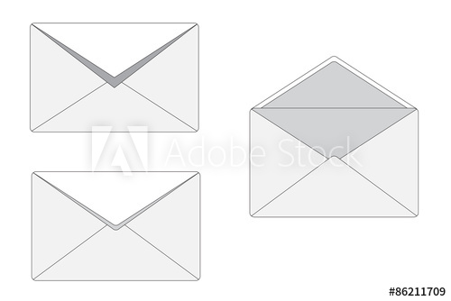 500x334 White Open Envelope Vector