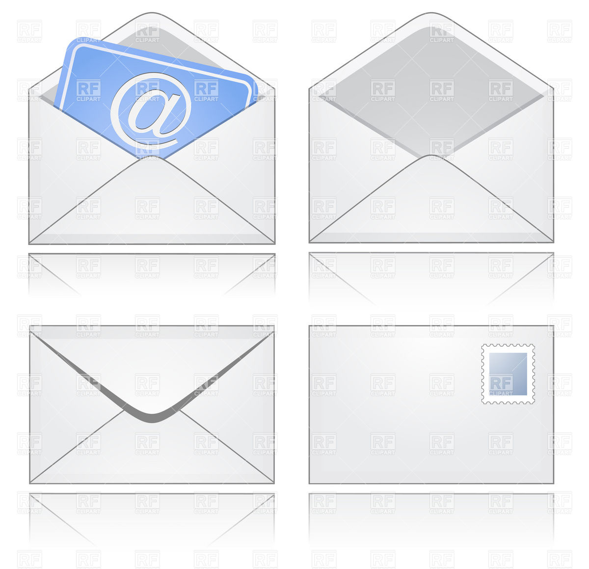 1200x1159 Closed And Open Mail Envelopes Vector Image Of Icons And Emblems