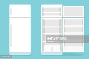 Open Fridge Vector