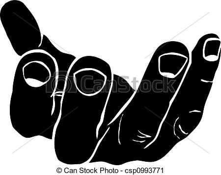 450x357 Open Hand Silhouette Vector