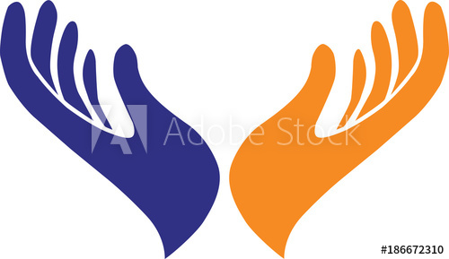 500x289 Open Empty Hands Vector Concept For Shelter, Care Or Protection