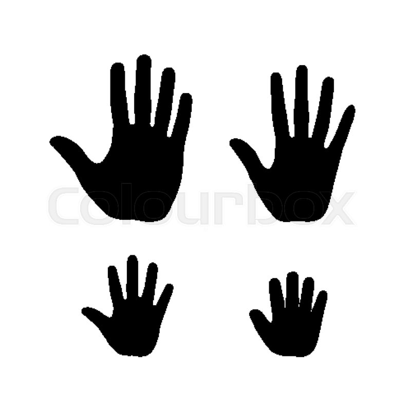 800x800 Set Of Human Open Palm Hands Man, Stock Vector Colourbox