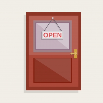 360x360 House Open Door Vector Designs, Doors, Graphic, Creative House