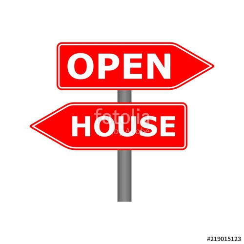 500x500 Open House Simple Vector Sign Stock Image And Royalty Free Vector