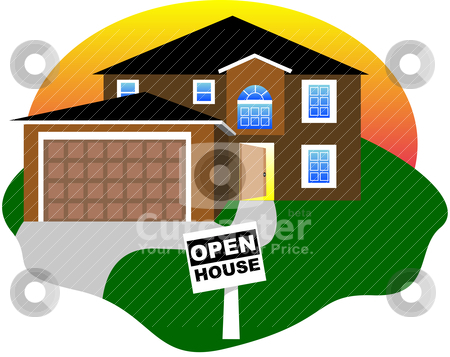 450x357 Open House Stock Vector