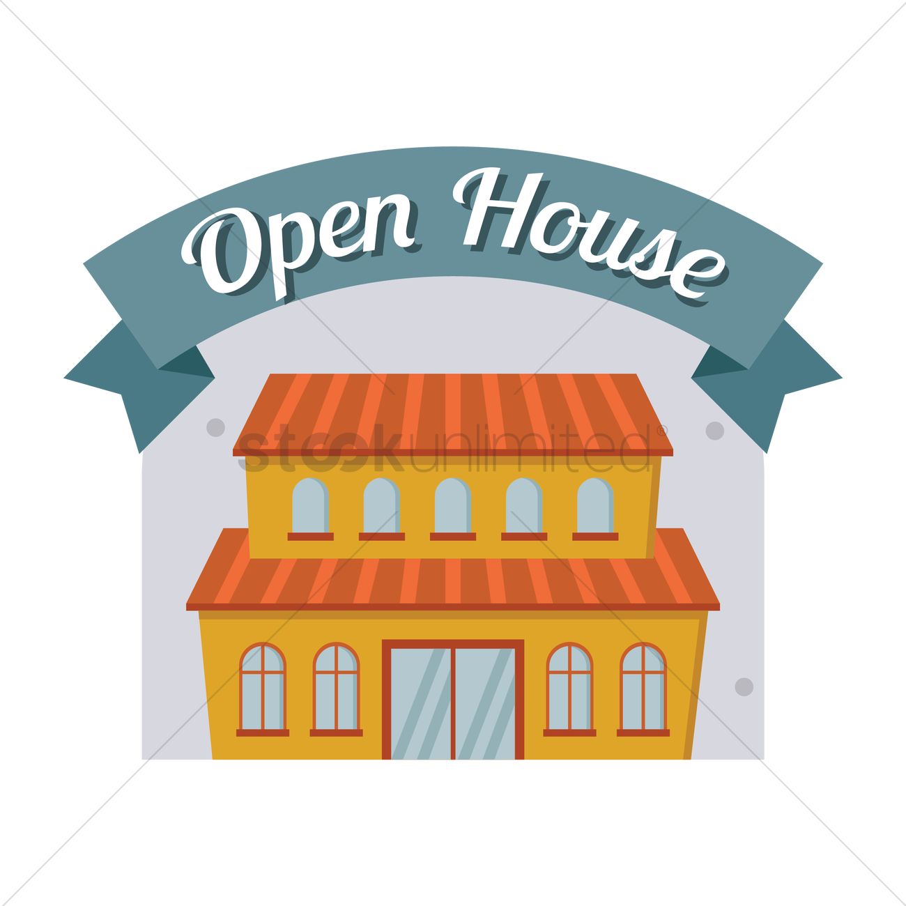 1300x1300 Open House Vector Image