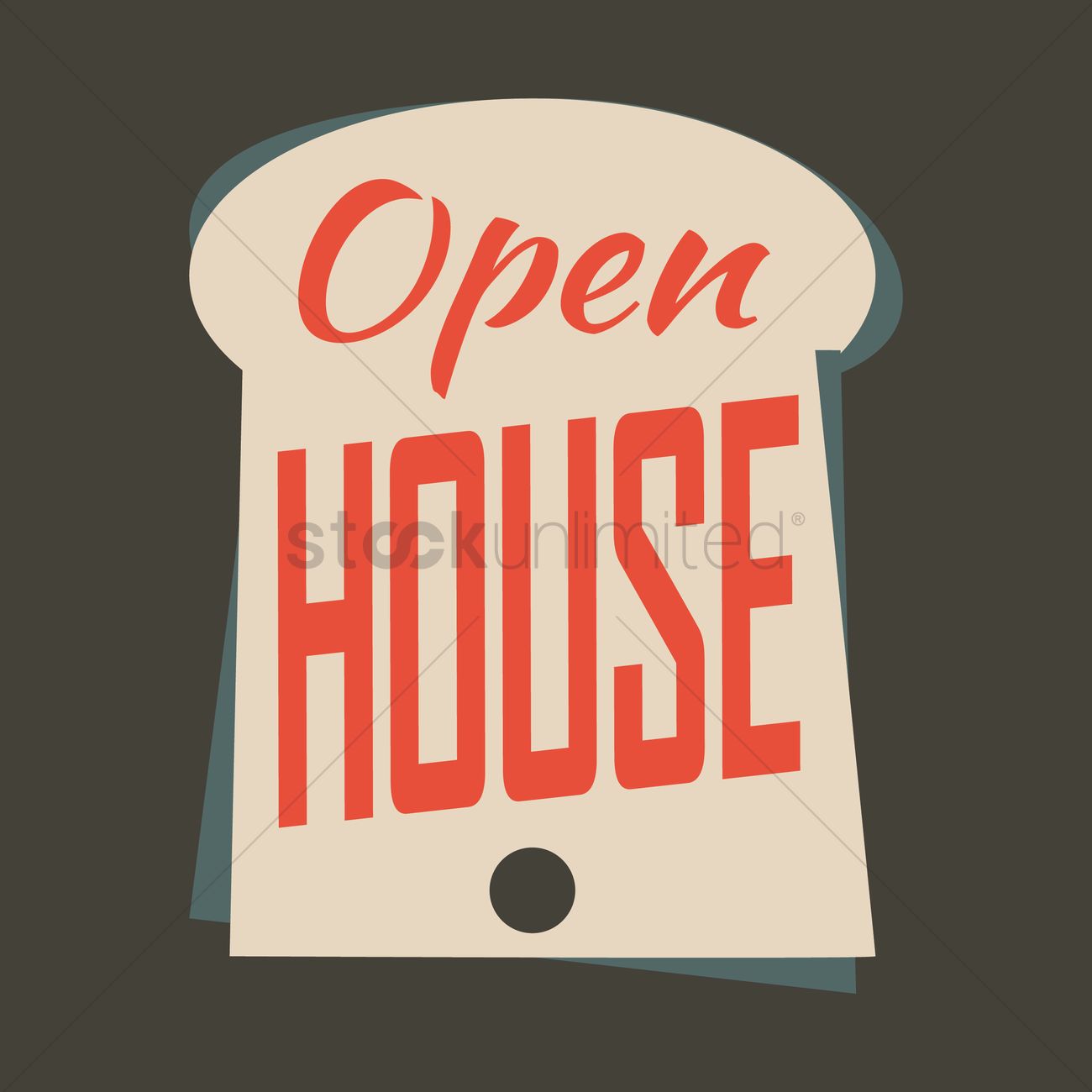 1300x1300 Open House Vector Image