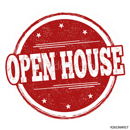 500x500 Open House Sign Or Stamp
