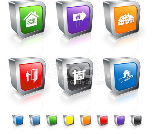 504x440 Real Estate Open House Royalty Free Vector Icon Set Stock