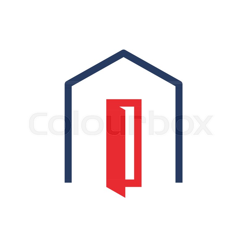 800x800 Simple Open House Vector Illustration Stock Vector Colourbox