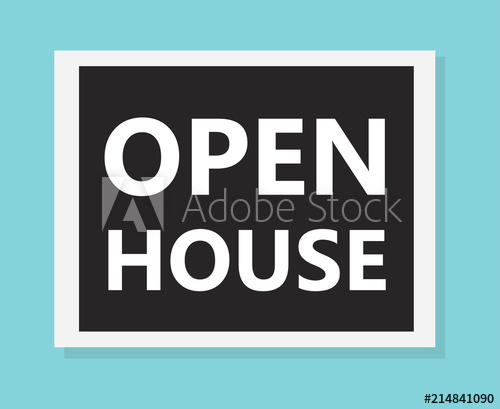 500x409 Open House Concept Vector Illustration