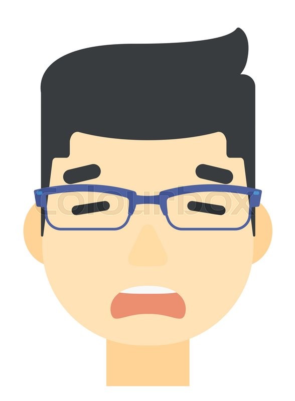 An Asian Scared Man With Open Mouth Stock Vector Colourbox 588x800 An Asian Scared Man With Open Mouth Stock Vector Colourbox