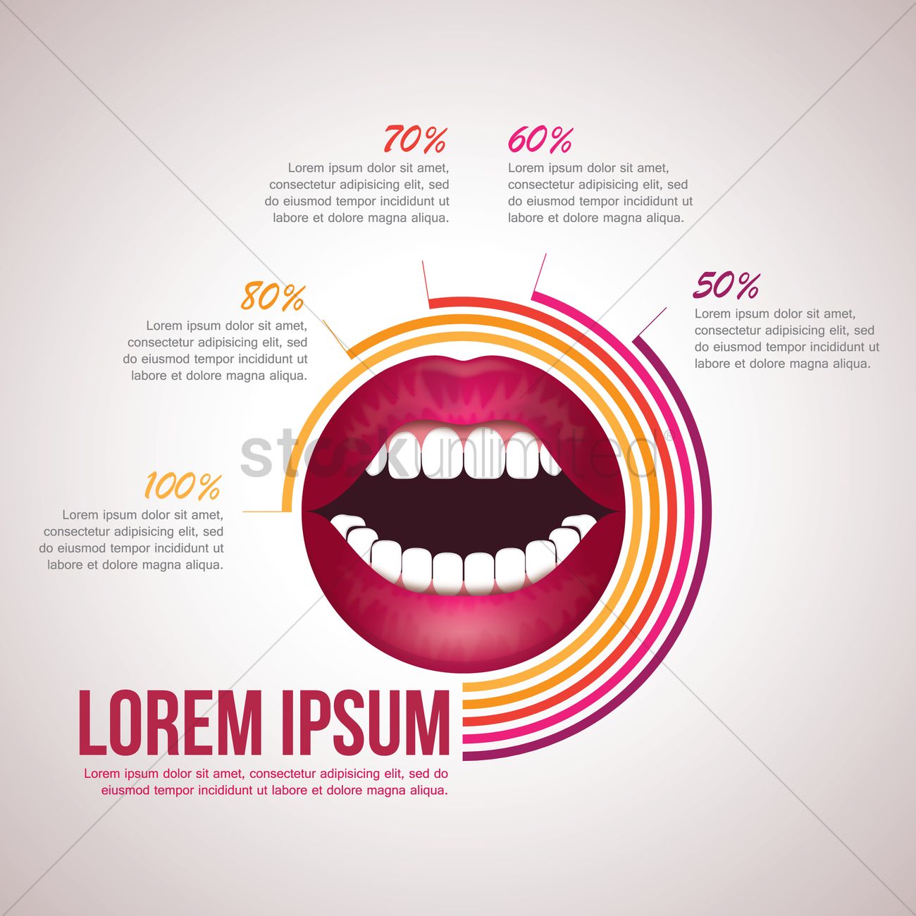 Infographic Design Of Open Mouth Vector Image 1300x1300 Infographic Design Of Open Mouth Vector Image