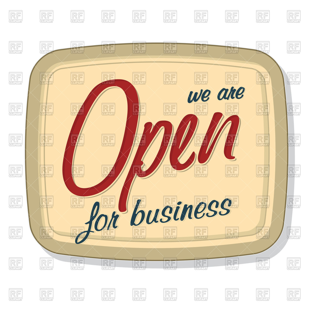 1200x1200 Vintage Open Sign Vector Image Of Business, Finance Lirch