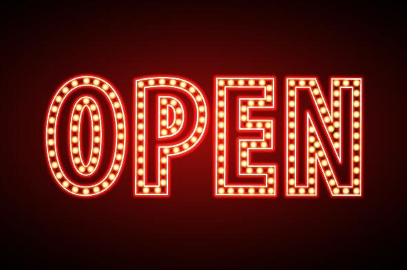 591x393 Neon Open Sign Vector Material Download My Free Photoshop World