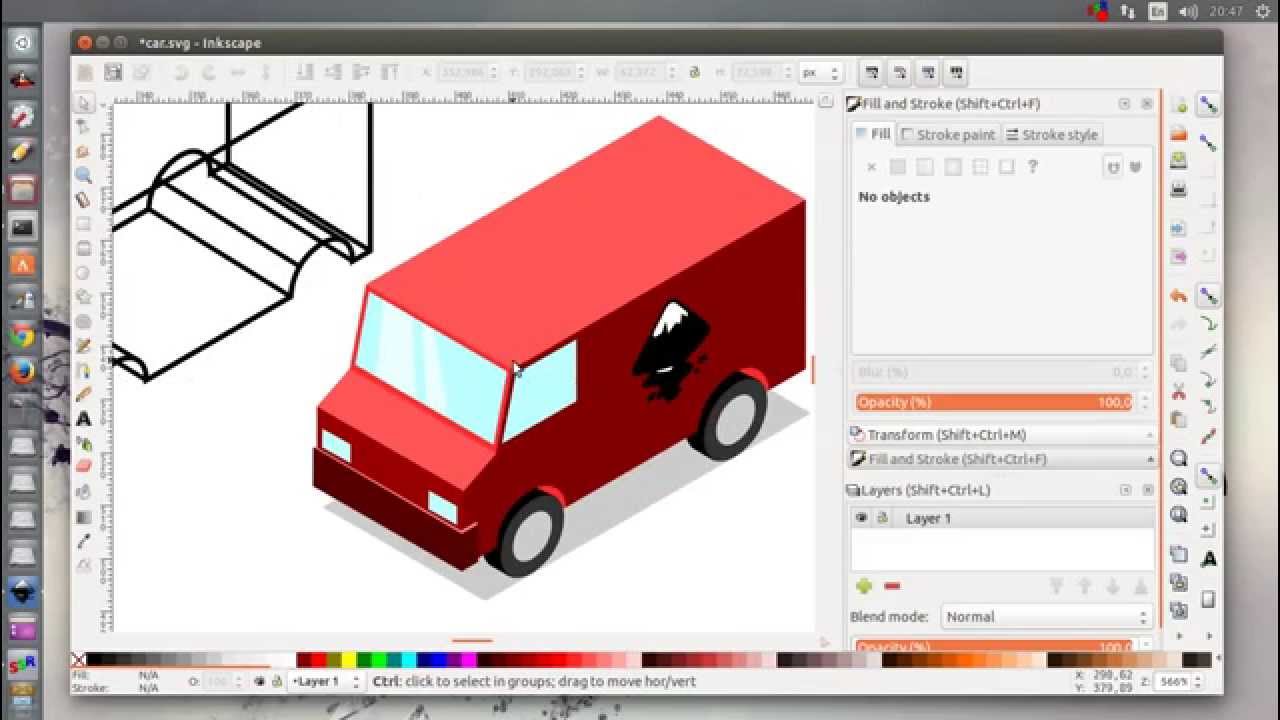Inkscape Isometric Cars Tutorial 1280x720 Inkscape Isometric Cars Tutorial