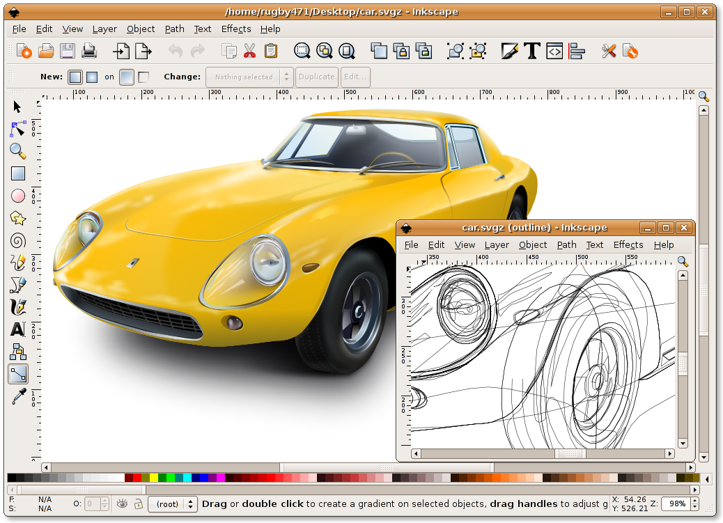 it is a free and open source vector graphics editor
