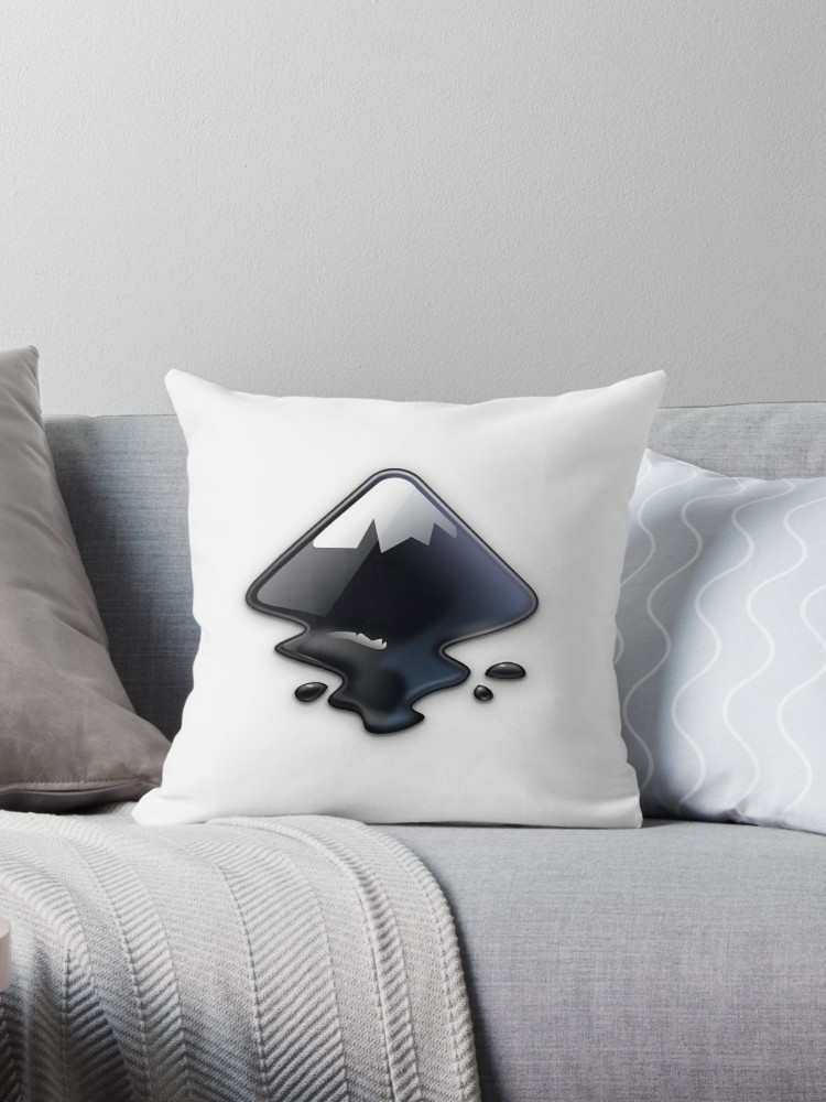 750x1000 Inkscape Vector Graphics Editor Logo Throw Pillow