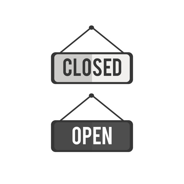 626x626 Illustration Of Open And Close Sign Vector Vector Free Download