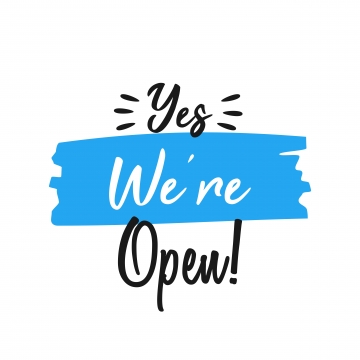 360x360 We Are Open Png, Vector, And Clipart With Transparent