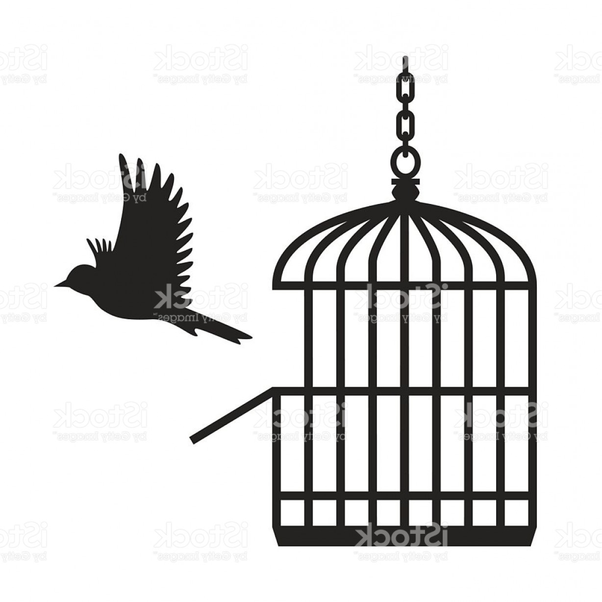 1228x1228 Bird Flying From Open Birdcage Vector Gm Geekchicpro