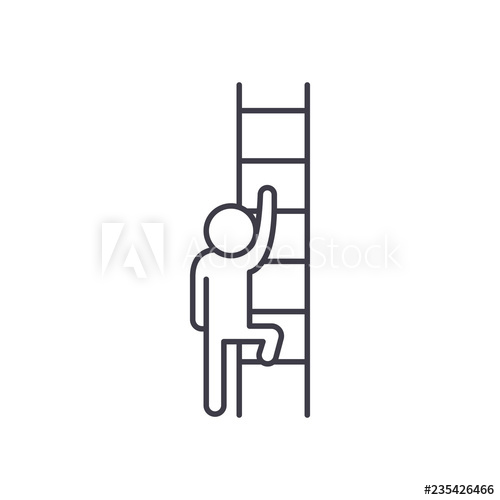 500x500 Ladder Of Opportunity Line Icon Concept Ladder Of Opportunity