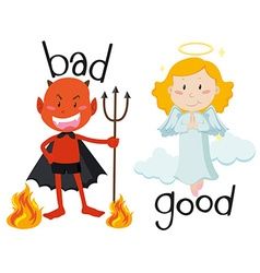 238x250 Opposite Adjectives Good And Bad Vector Education Opposite