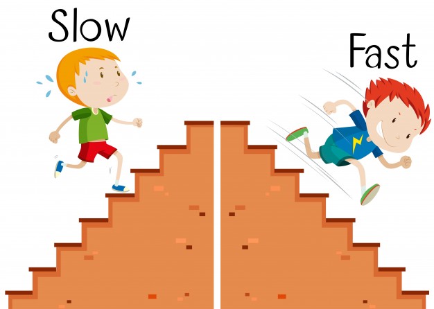 626x446 Opposite Words Slow And Fast Vector Free Download