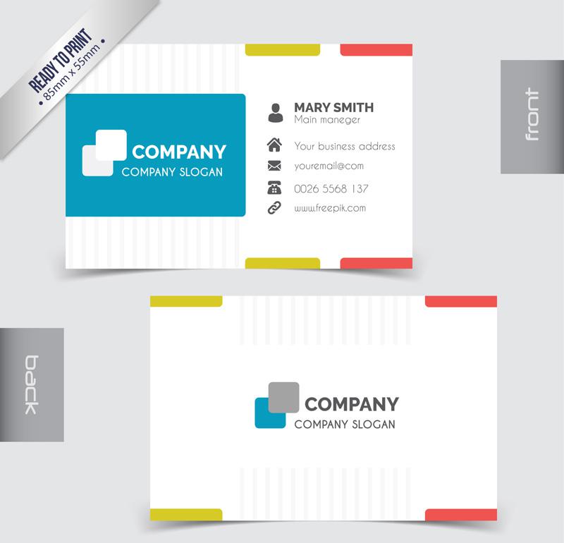 800x770 Simple Business Card Is Opposite Vector
