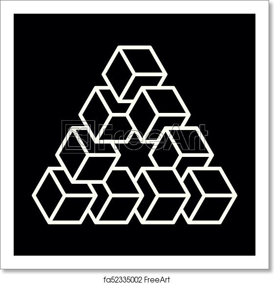 561x581 Free Art Print Of Impossible Shapes Optical Illusion Vector