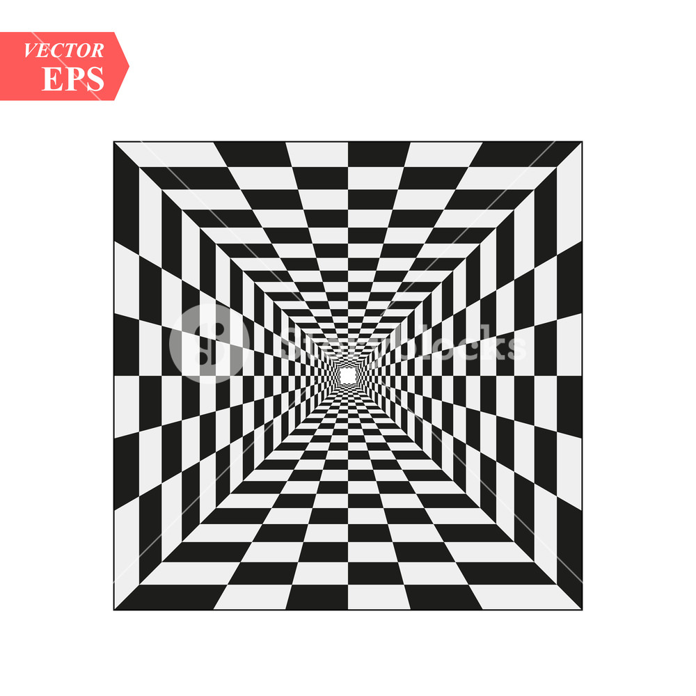 1000x1000 A Black And White Relief Tunnel Optical Illusion Vector