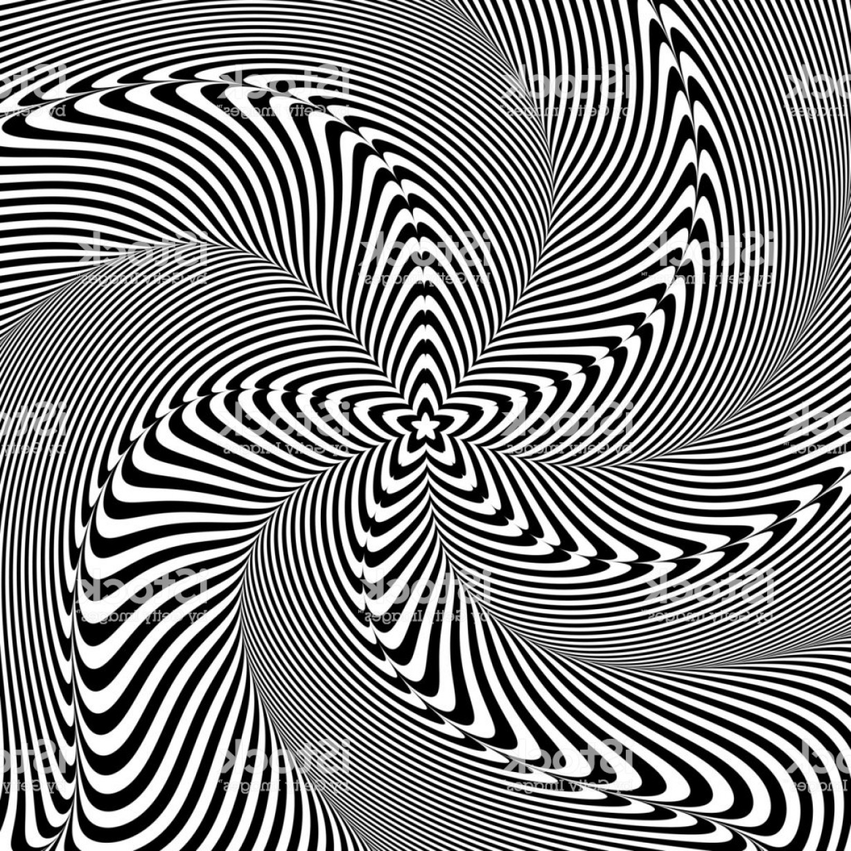 1228x1228 Abstract Optical Illusion Vector Black White Striped Background