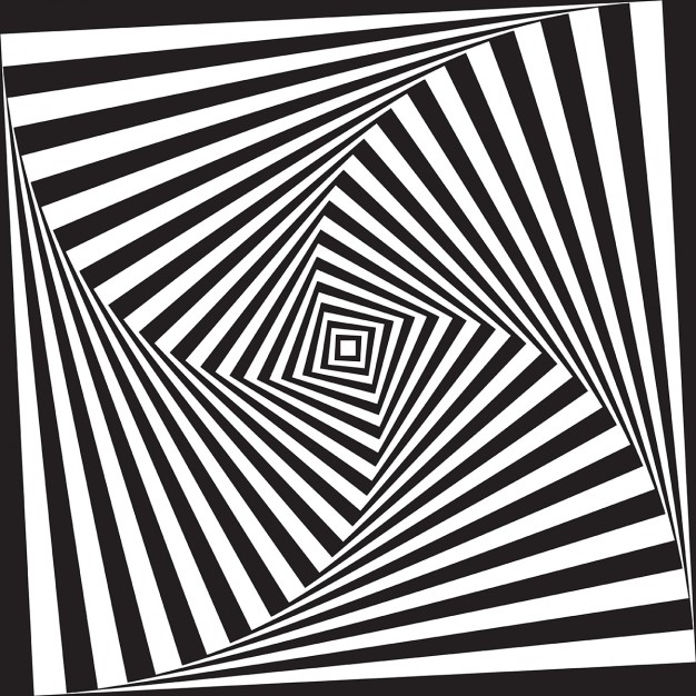 626x626 Abstract Black And White Optical Illusion Background Vector Free