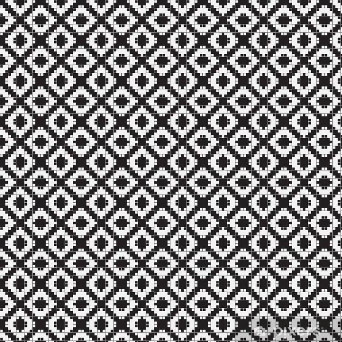 700x700 Black And White Optical Illusion, Vector Seamless Pattern